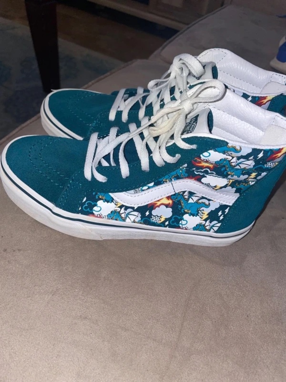Vans Dragon Hi Top Teal Vans Size 3 Youth High Kids